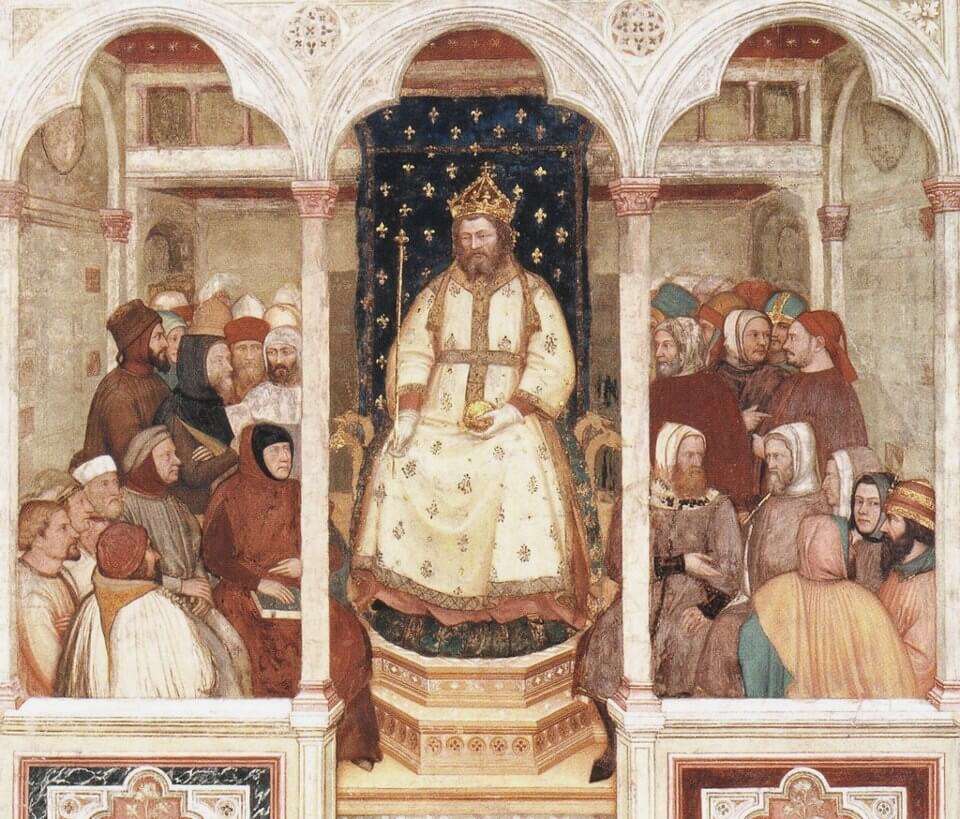 Nagy Lajos a padovai Szent Antal bazilika freskóján